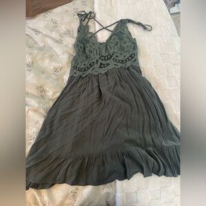 Trixxi Olive Lace Dress